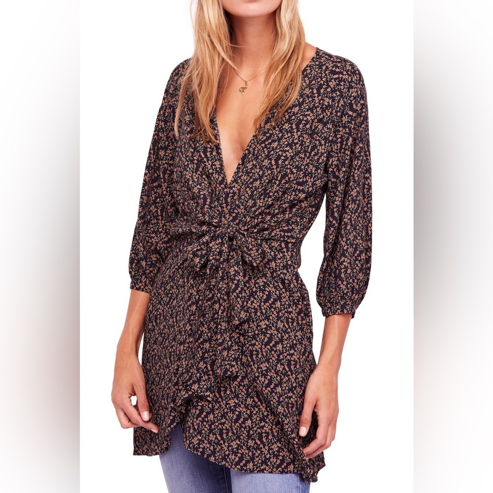 Free People‎ Faux Wrap Tunic Top XS